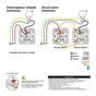 Interrupteur va-et-vient lumineux Odace, SCHNEIDER ELECTRIC, aluminium