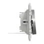 Interrupteur va-et-vient lumineux Odace, SCHNEIDER ELECTRIC, aluminium