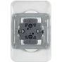 Double prise avec terre verticale Ovalis, SCHNEIDER ELECTRIC, blanc