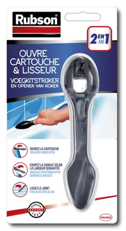 Ouvre cartouche lisseur mastic joint silicone polyethylène noir RUBSON