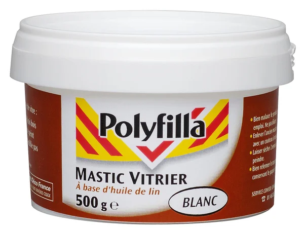 Mastic vitrier huile de lin blanc Polyfilla pot 500 g