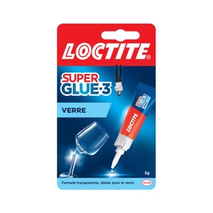 Colle de reparation loctite superglue-3 verre tube 3g