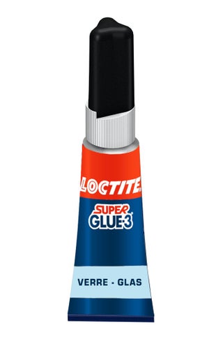 Colle de reparation loctite superglue-3 verre tube 3g