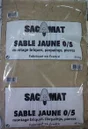 Sable jaune 0/5 en sac 35 Kg