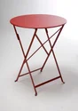 Table de jardin FERMOB Bistro rond rouge 2 personnes