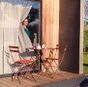 Chaise de jardin FERMOB Bistro en acier rouge