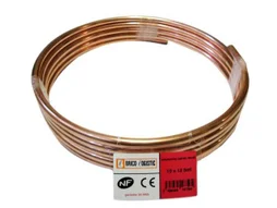 Tube d'alimentation cuivre recuit, diam. 10 x 12 mm, en couronne de 5 m