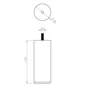 Lot de 4 pieds meuble cylindrique CIME fixes, H.15 cm pin vernis blanc