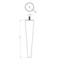 Pied de lit / sommier fuseau hêtre brut H.25 x Diam 6 cm CIME