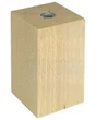 Pied de lit bois à visser, Diam.50 x H.80 mm x l.50 mm