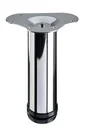 Pied table basse cylindrique HETTICH réglable, Ht.De 20 à 23 cm acier chromé gri