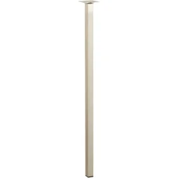 Pied table basse carré HETTICH fixe, H.70 cm acier brossé gris