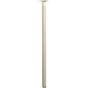Pied table basse carré HETTICH fixe, H.70 cm acier brossé gris