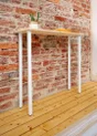 Pied table basse carré HETTICH fixe, H.70 cm acier brossé gris