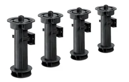 Lot de 4 pieds plastique à visser, H.150 mm