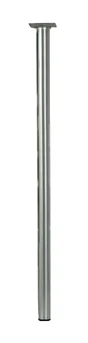 Pied de table cylindrique fixe acier chromé gris, 80 cm