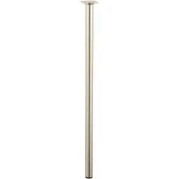 Pied table basse cylindrique HETTICH fixe, H.70 cm acier brossé gris