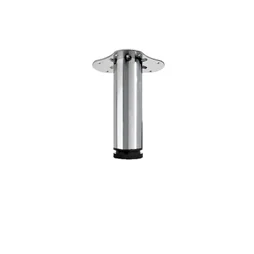 Pied table basse cylindrique HETTICH réglable, Ht.De 20 à 23 cm acier brossé gri
