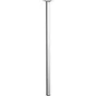 Pied table basse carré HETTICH fixe, H.70 cm acier chromé gris