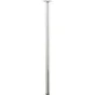 Pied de table basse cylindrique fixe acier chromé gris, 70 cm