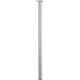 Pied de table basse cylindrique fixe acier chromé gris, 70 cm