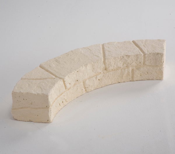 Bordure courbe Cévennes pierre reconstituée naturel, H.11 x L.60 cm
