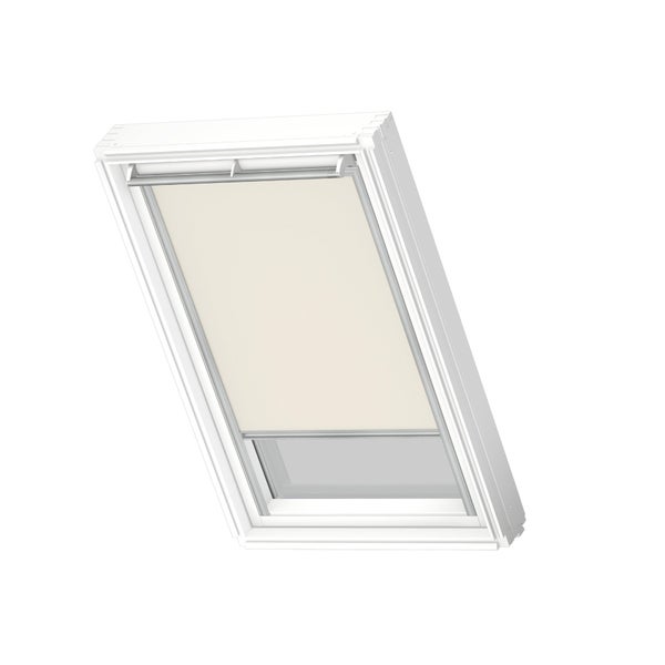 Store fenêtre de toit VELUX occultant manuel beige DKL MK04, cadre gris