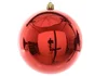Boule Noel polystyrene d20cm rouge brillant unite