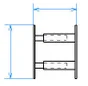 2 barreaux télescopiques de fenêtre MOTTEZ, acier noir, L.30 à 55 cm