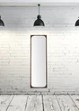 Miroir rectangulaire, industriel avec rivets effet rouille, l.40 x H.140 cm