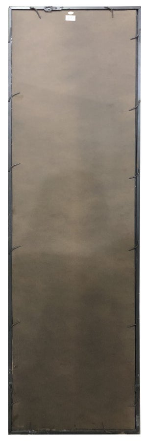 Miroir rectangulaire, industriel avec rivets effet rouille, l.40 x H.140 cm