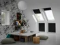 Store fenêtre de toit VELUX occultant manuel noir DKL M04, cadre gris
