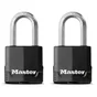 Lot de 2 cadenas à clé acier laminé, MASTER LOCK, l.45 mm
