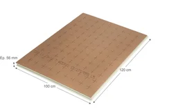 Panneau pour isolation polyurethane SOPREMA®, R=2.6, Ep.56mm,1.2x1m