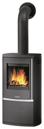 Poêle à bûche JUSTUS Reno r noir, 6 kW