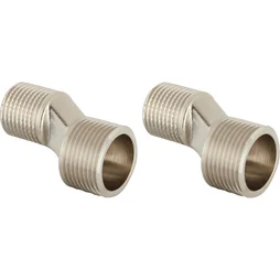 Lot de 2 raccords excentrés, mâle / mâle 15 x 21/20 x 27 mm