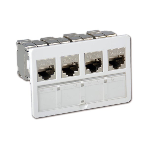Bloc de 4 connecteurs modulaires RJ45 cat.6 LEXMAN