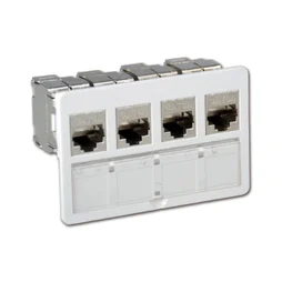 Bloc de 4 connecteurs modulaires RJ45 cat.6 LEXMAN