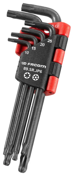 Lot de 6 clés mâles longues en acier forgé, FACOM 89SR JP6PG 