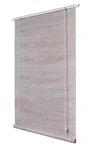Store enrouleur tamisant Bois tissé lazuré blanc, l.130 x H.220 cm, BALLAUFF