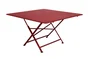 Table de jardin FERMOB Cargo carré rouge 8 personnes