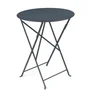 Table de jardin FERMOB Bistro rond gris / argent 2 personnes
