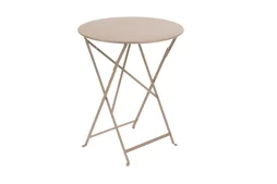 Table de jardin FERMOB Bistro rond marron 2 personnes