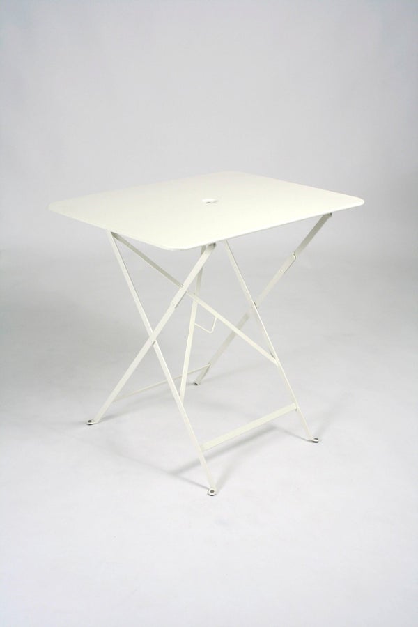 Table de jardin FERMOB Bistro rectangulaire blanc 2 personnes