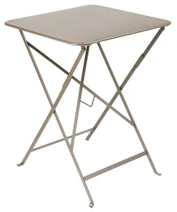 Table de jardin FERMOB Bistro carré marron 2 personnes