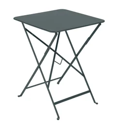 Table de jardin FERMOB Bistro carré gris / argent 2 personnes