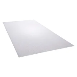 Plaque de toiture plate en polycarbonate cellulaire transparent, SEDPA, l.0.9 x L.2 m