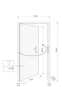 Bloc-porte, chêne Noe H.204 x l.73 cm, poussant gauche