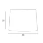 Abat-jour Conique H.27 cm, diam.30 cm toiline, blanc n°0 COREP