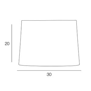 Abat-jour Conique H.27 cm, diam.30 cm toiline, blanc n°0 COREP